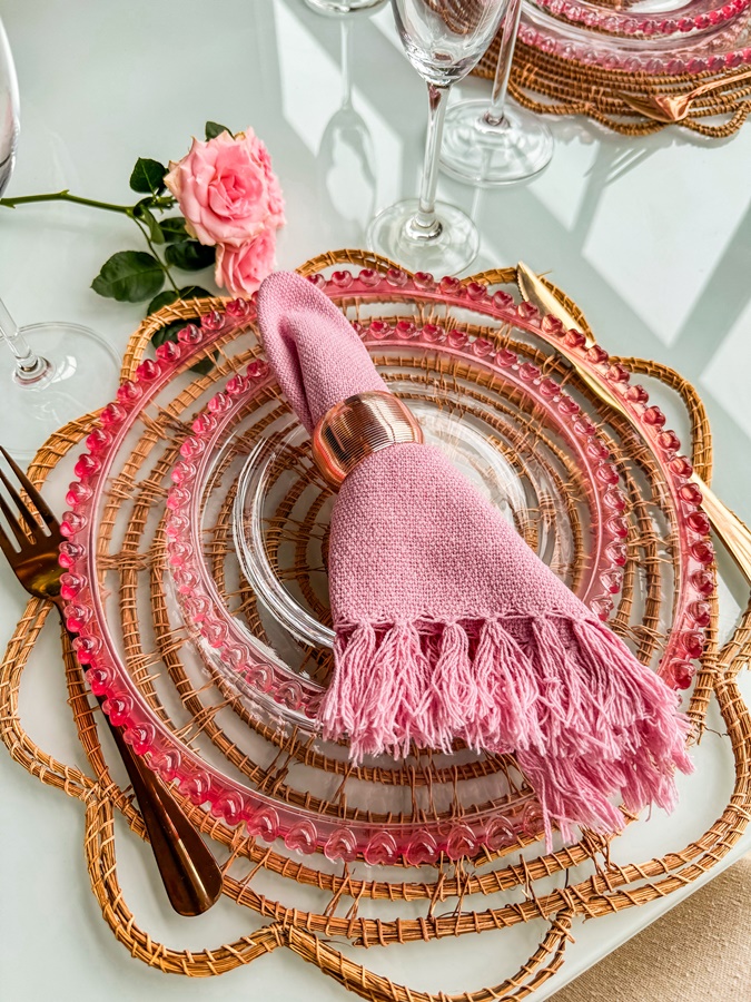 Prato Raso de Cristal Rosa Lyor Coração - Imagem 4