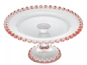 Boleira de Cristal Rosa Lyor Coração