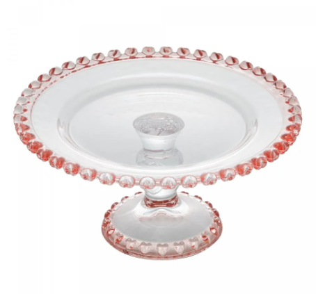 Boleira de Cristal Rosa Lyor Coração